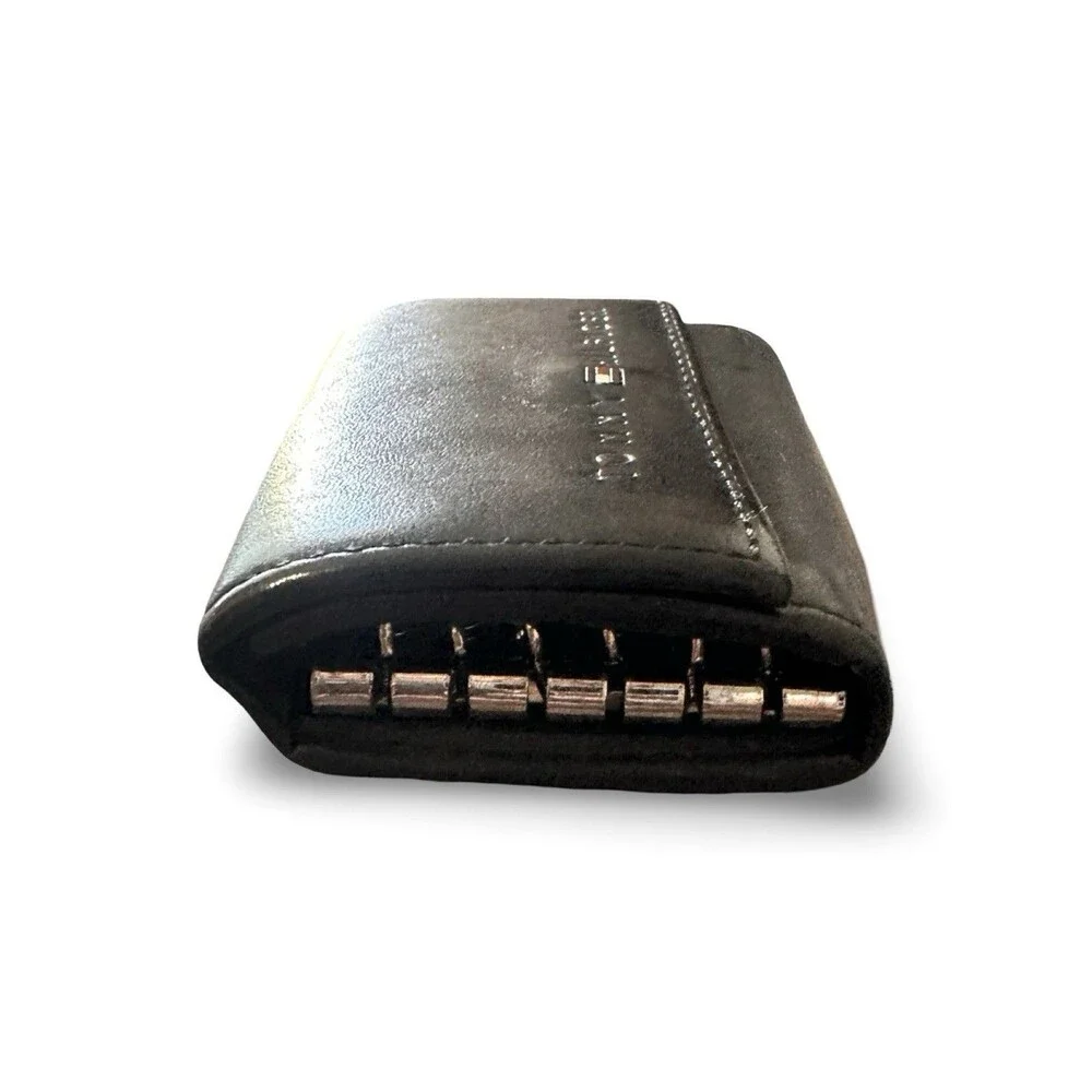 Tommy Hilfiger Black Leather Key Case Wallet